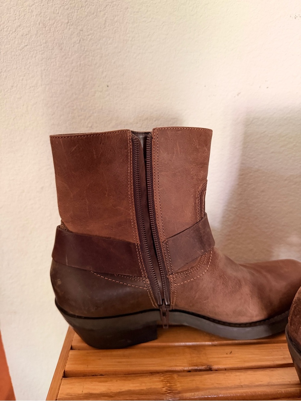 Square toe moto boots - Picture 6 of 13
